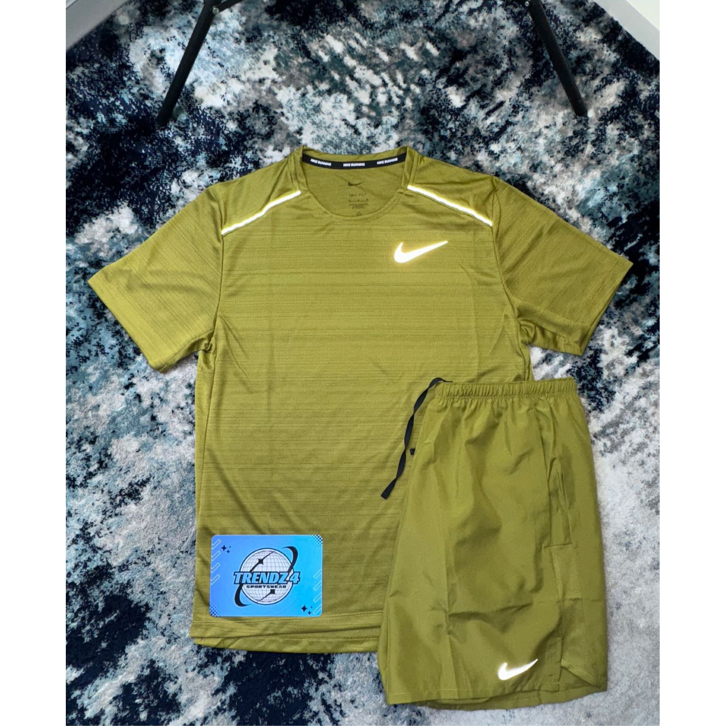 Nike Miler Shorts Set - Pacific Moss