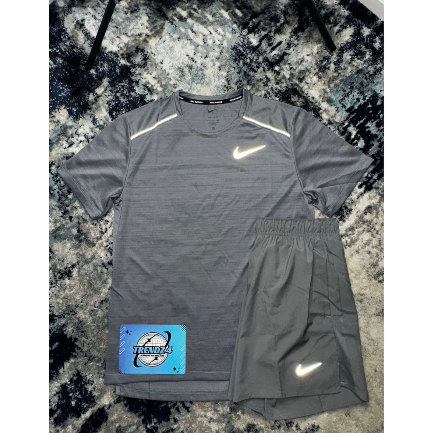 Nike Miler Shorts Set - Grey