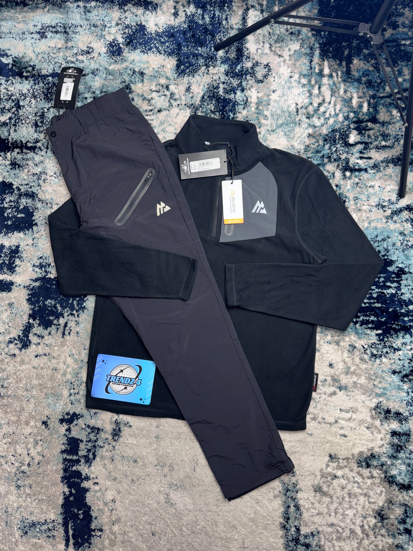 MONTIREX 1/4 ZIP FLEECE TRACKSUIT (BLACK)