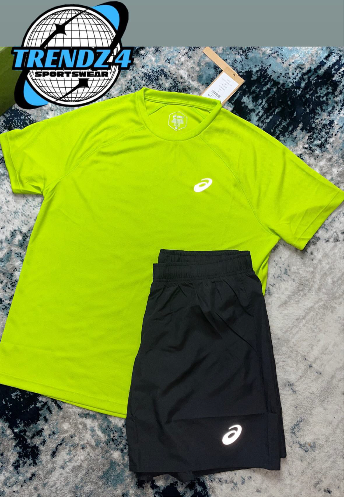 Asics Running Set - Lime/Black