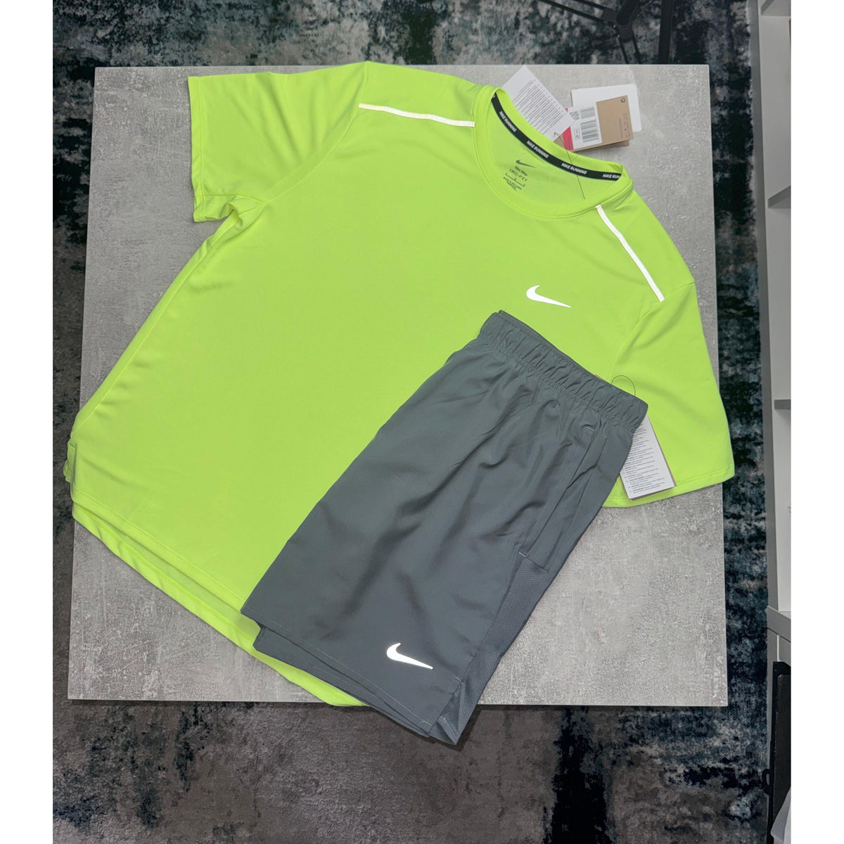 Nike Shorts Set - Neon & Grey
