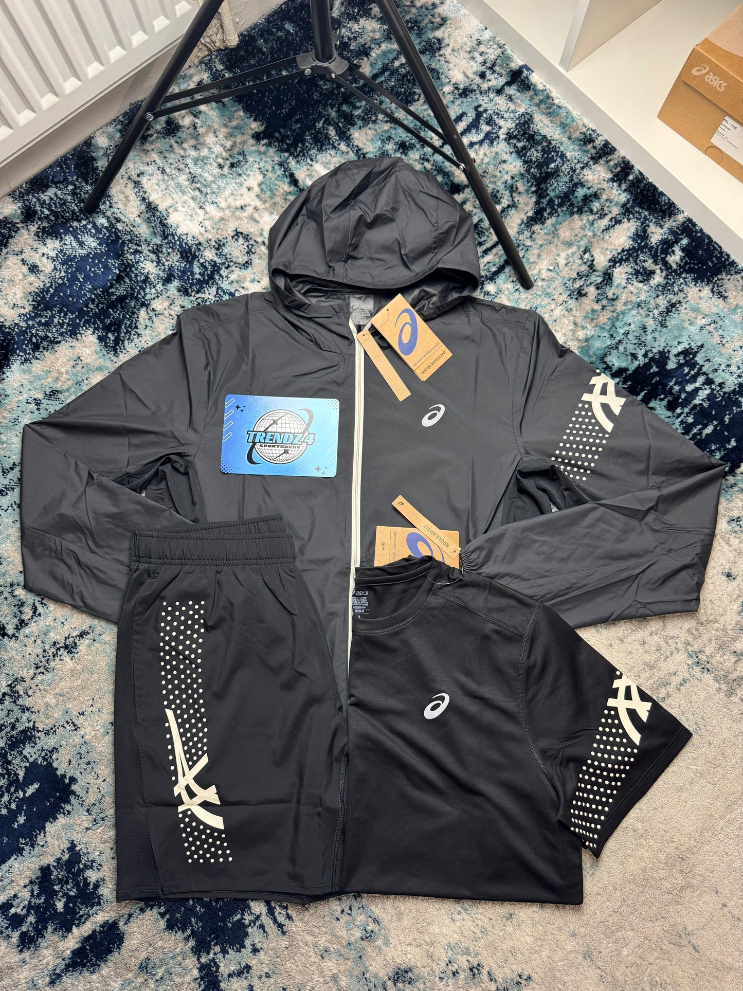 Asics Icon Windbreaker Set - Black