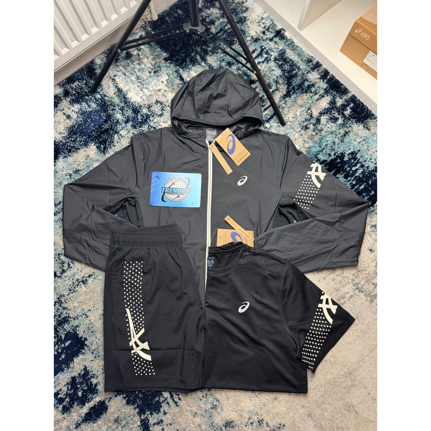 Asics Icon Windbreaker Set - Black