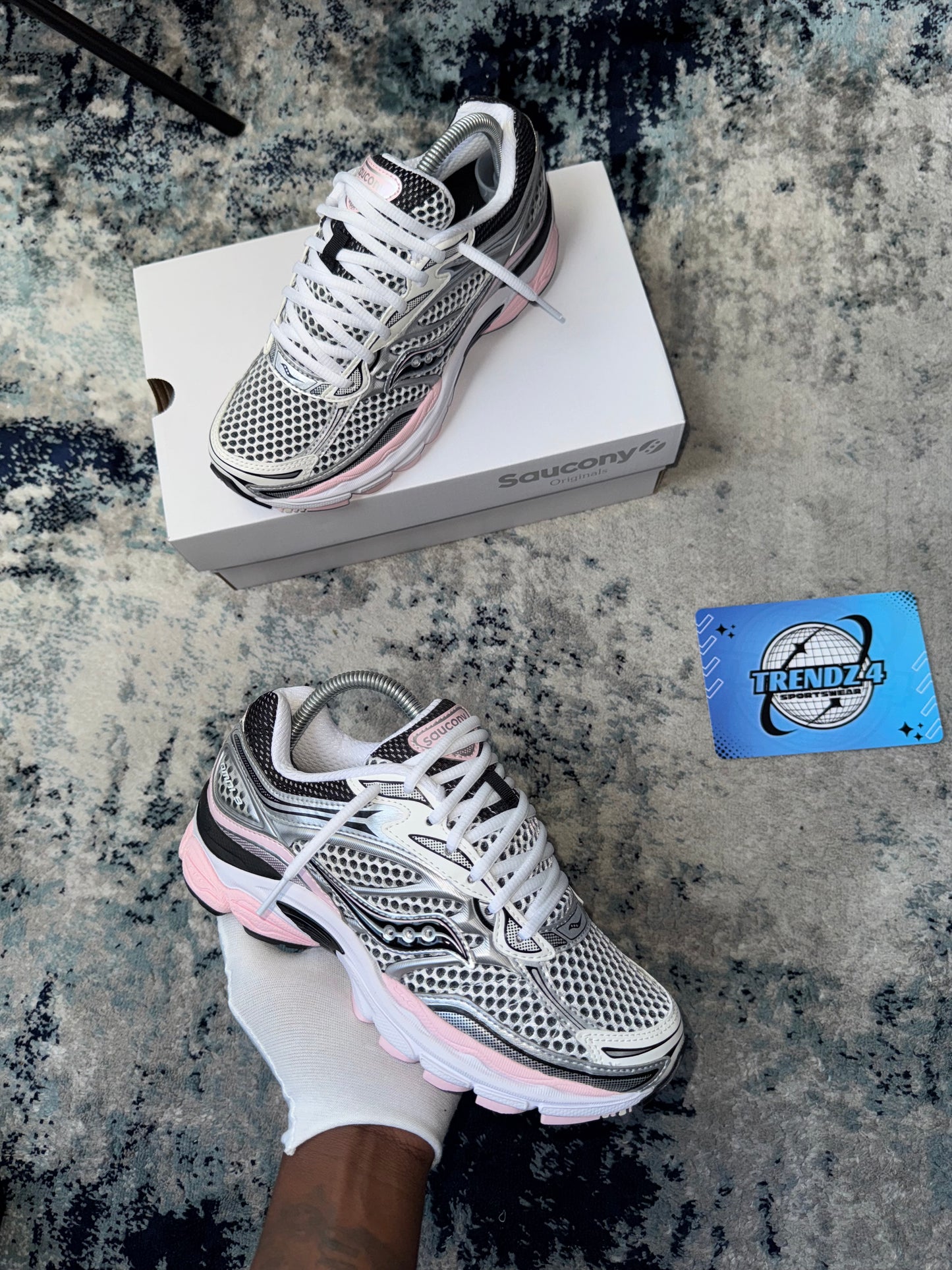 Saucony Pro Grid Omni 9 - Silver Pink