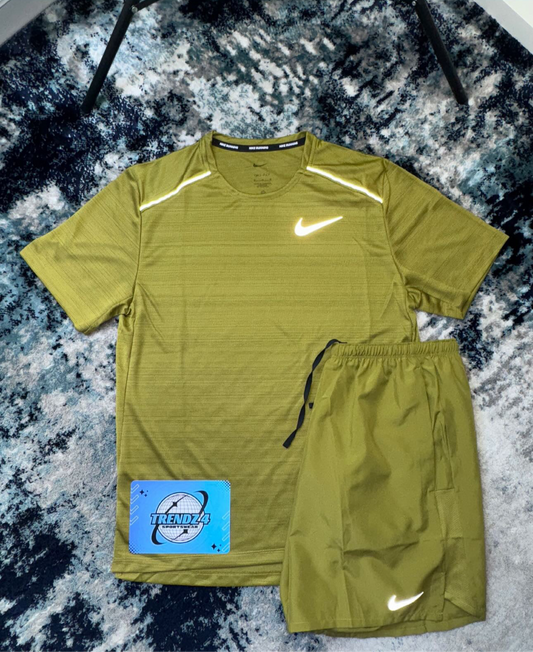 Nike Miler Shorts Set - Pacific Moss