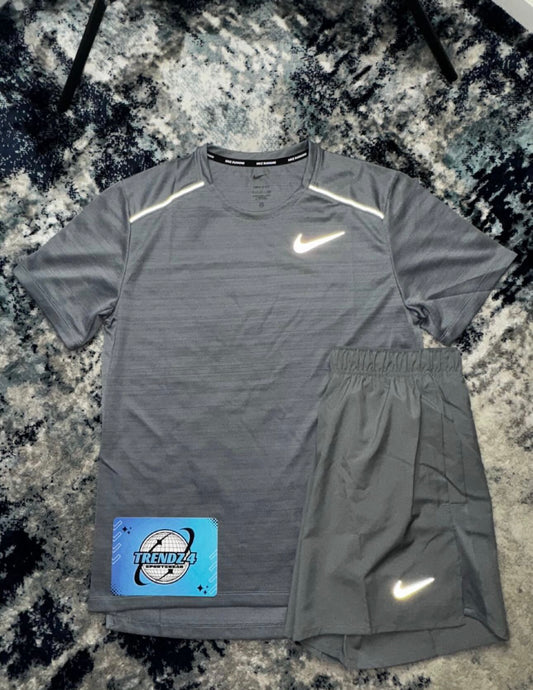 Nike Miler Shorts Set - Grey