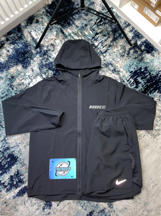 Nike Windbreaker Shorts Set - Black