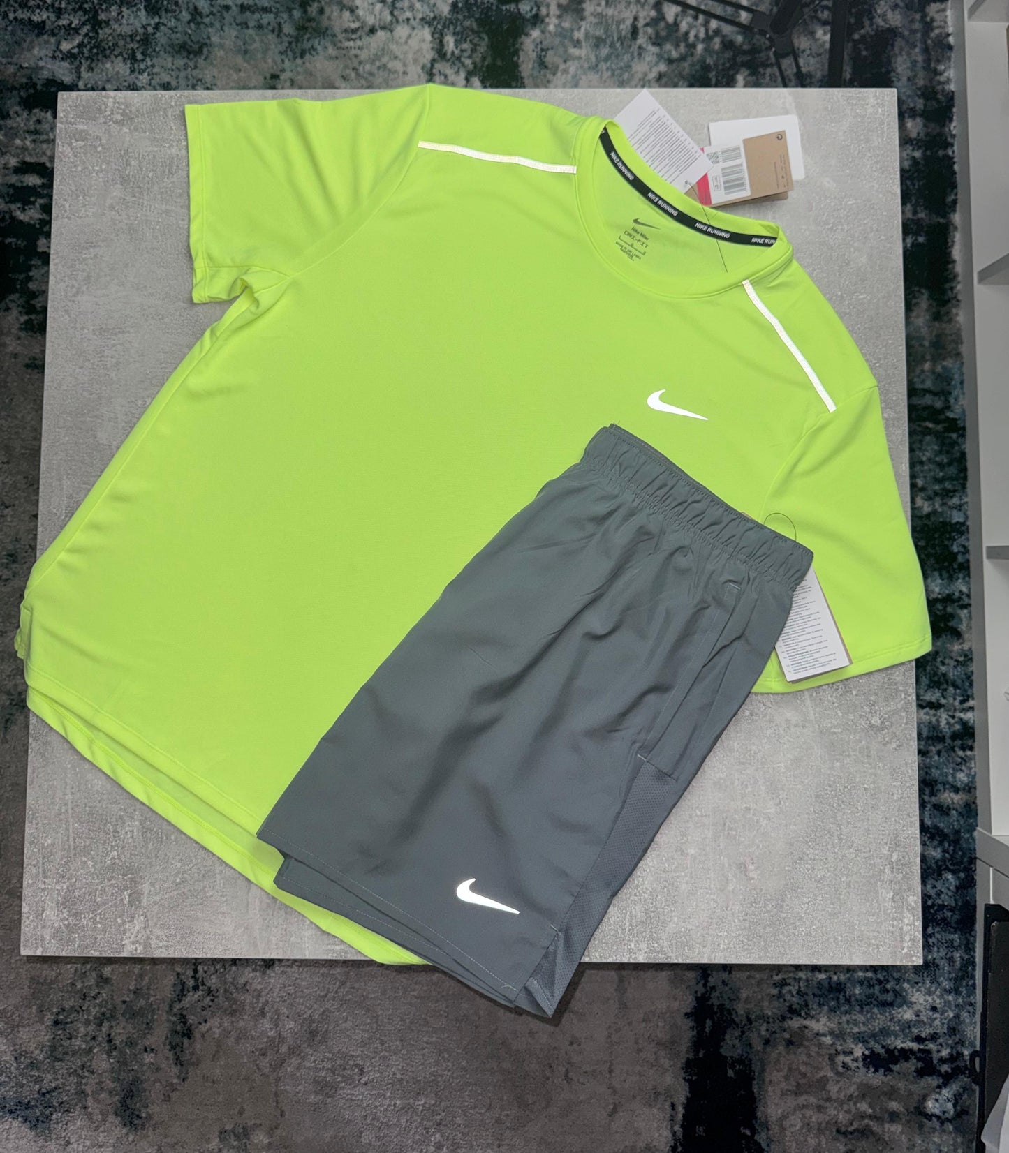 Nike Shorts Set - Neon & Grey