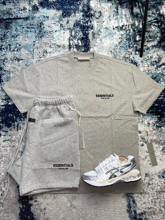 FEAR OF GOD ESSENTIAL SHORTS SET - DARK OATMEAL